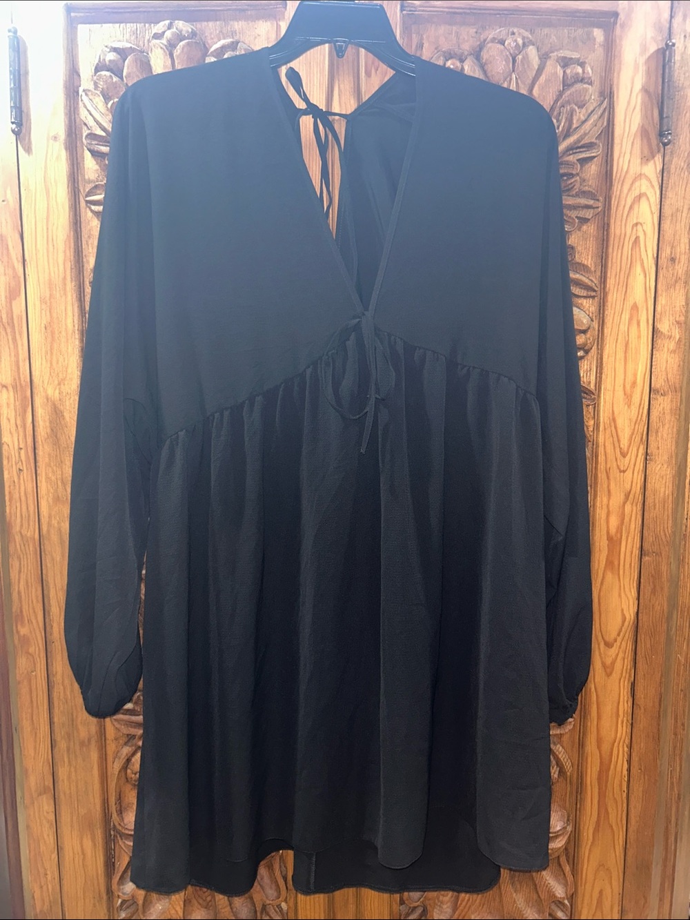 ASOS Design Curve black smock dress size 16